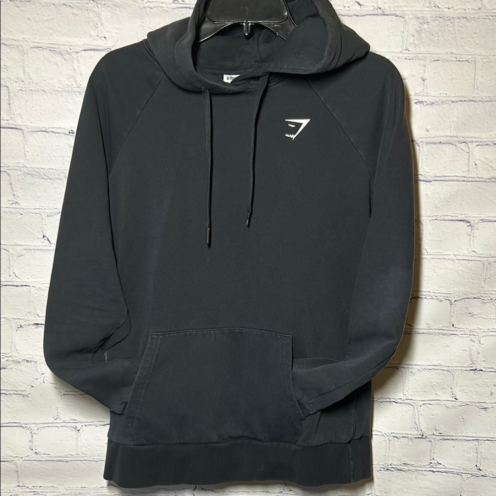 Men’s S Gymshark Crest Black Hoodie